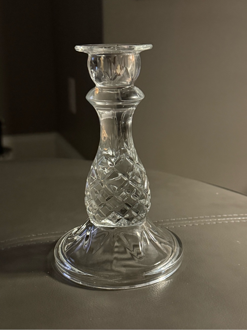 Vintage‎ Cambridge Glass Candlesticks Set of 2 HomCo Home Interiors pineapple